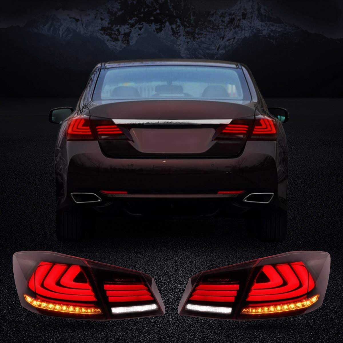 VLAND Full LED Tail Lights For Honda Accord 2013-2015 With Sequential Turn Signals - Image 16